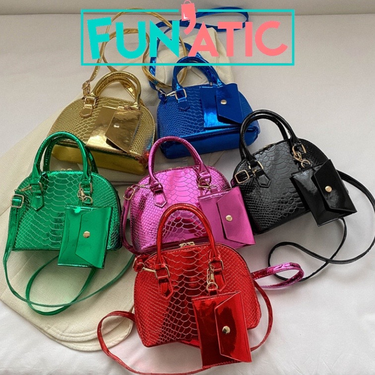 Funatic Tas Selempang Croco Wanita Import Free Dompet Korean Style FA1132