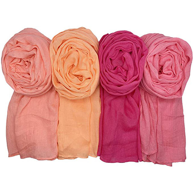 Women Linen Fashion Hijab wanita 180*50cm Jilbab syal solid color turban scarf Head Scarf premium soft Jilbab Hijab Pashmina