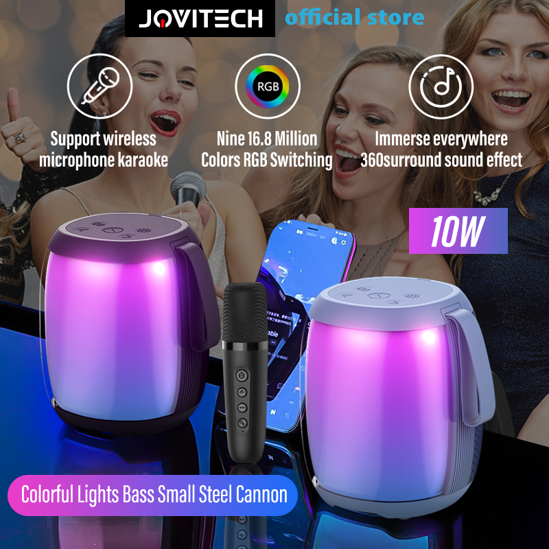 【COD】Jovitech Speaker Bluetooth Colorful Light Subwoofer Full Bass Portable Wireless Speaker - S33