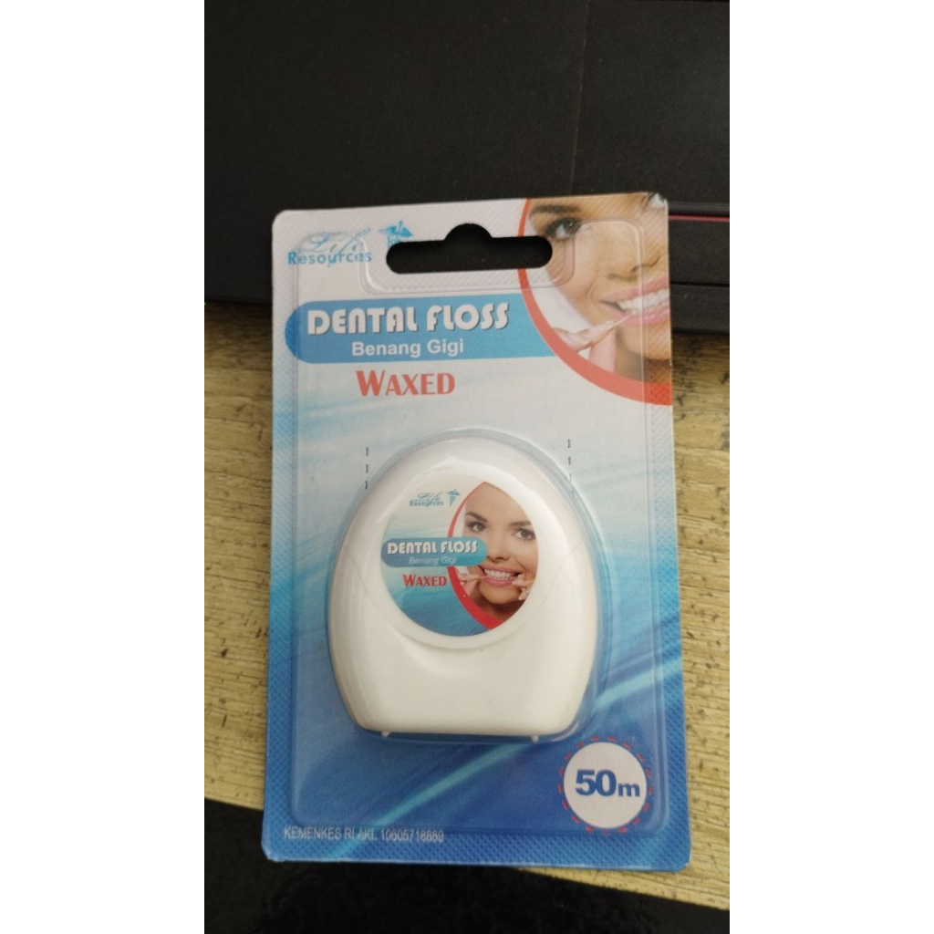 Life Resources Dental Floss Waxed 50M / Benang Gigi life resources dental