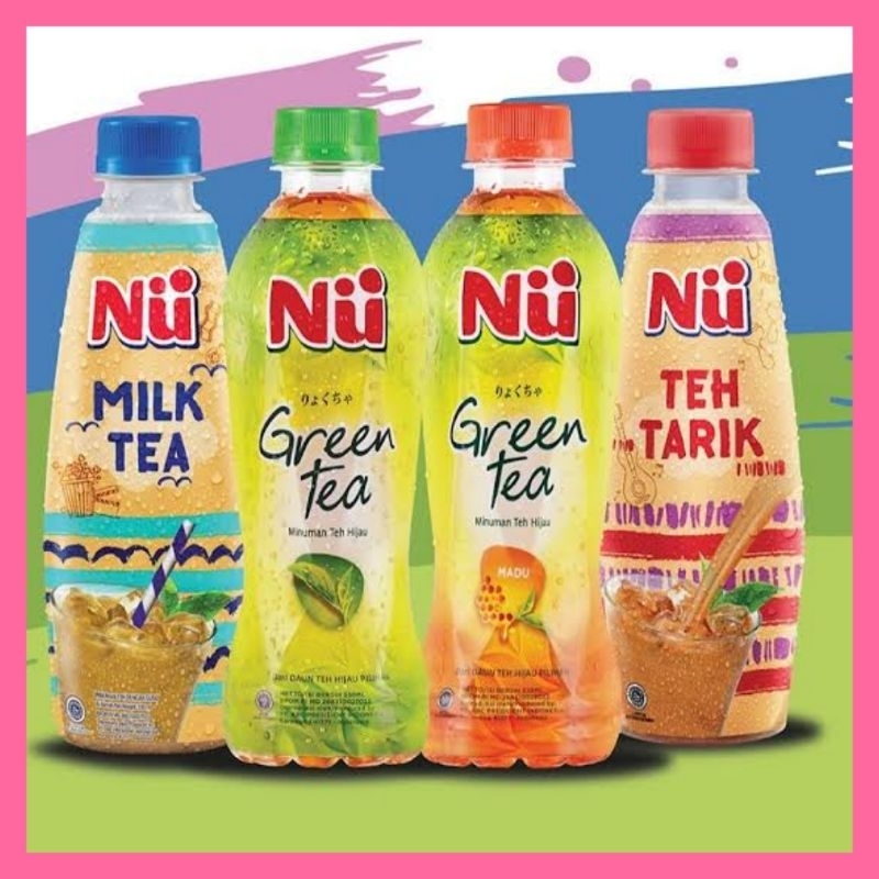 

minuman teh nu green tea honey madu tarik milk original 330ml botol