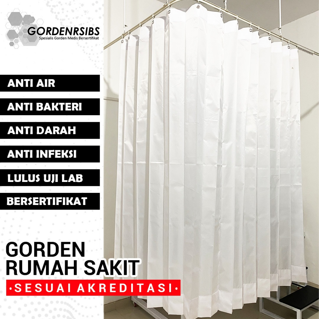 GORDEN UNTUK KLINIK-MODEL TIRAI MINIMALIS-JENIS KAIN KEDAP AIR