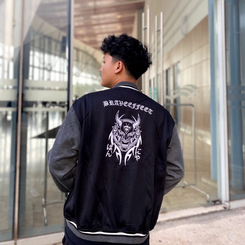 (NEW ARTICLE) BRAVE EFFECT Varsity Jacket Jaket Varsity Vintage Pria Wanita Premium High Quality Distro Original Nascar Varsity Baseball Jacket Vintage Jaket Varsiti Versity Jaket Hoodie Hodie Hudi Oversize Jumbo Japanese Biker Jacket Baseball Sweater