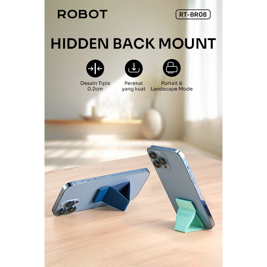 Robot RT-BR08 Phone Holder Stand Ultra Slim Potrait &amp; Landscape Mode