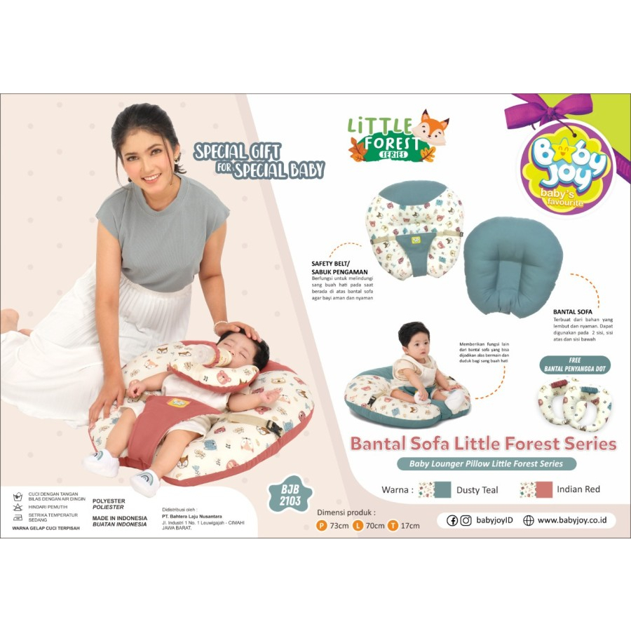 Baby Joy Sofa Bantal Menyusui Alas Stroller Little Forest - Bayi Online Shop