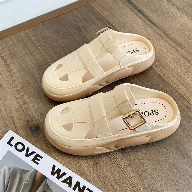 GROSIRTAS TG1743 Sandal Slop Tulang Wanita Import Mixed Warna Pengikat Samping Korean Style