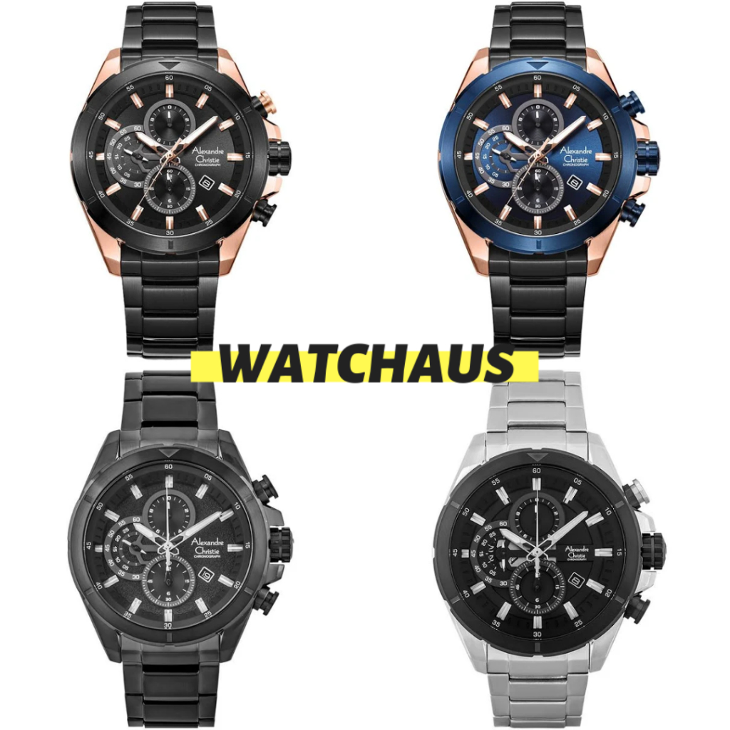 JAM TANGAN PRIA ALEXANDRE CHRISTIE AC6508 AC 6508 MCB ANALOG CHRONOGRAPH STAINLESS STRAP