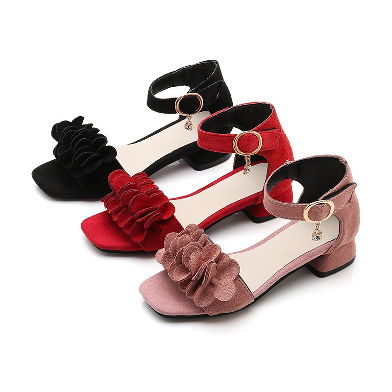 【Ready Stock】 Sandal Anak Perempuan Sandal Putri Sepatu Putri Berlian Suede Atas Bawah Lembut