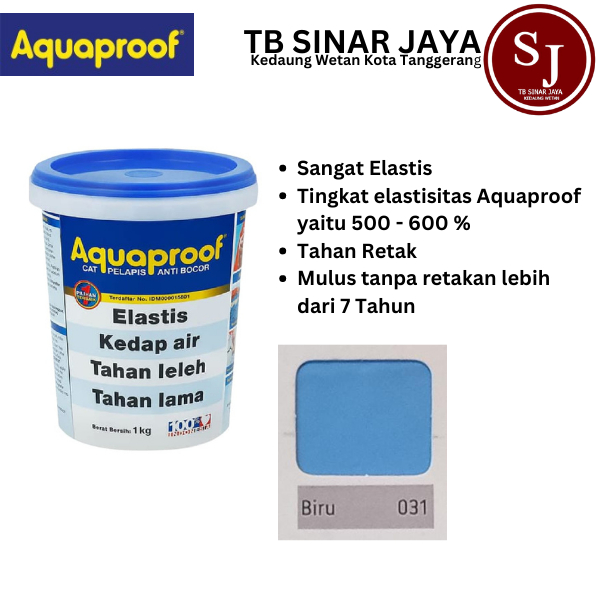 Aquaproof Cat Pelapis Anti Bocor Kemasan 1kg - 031 Biru