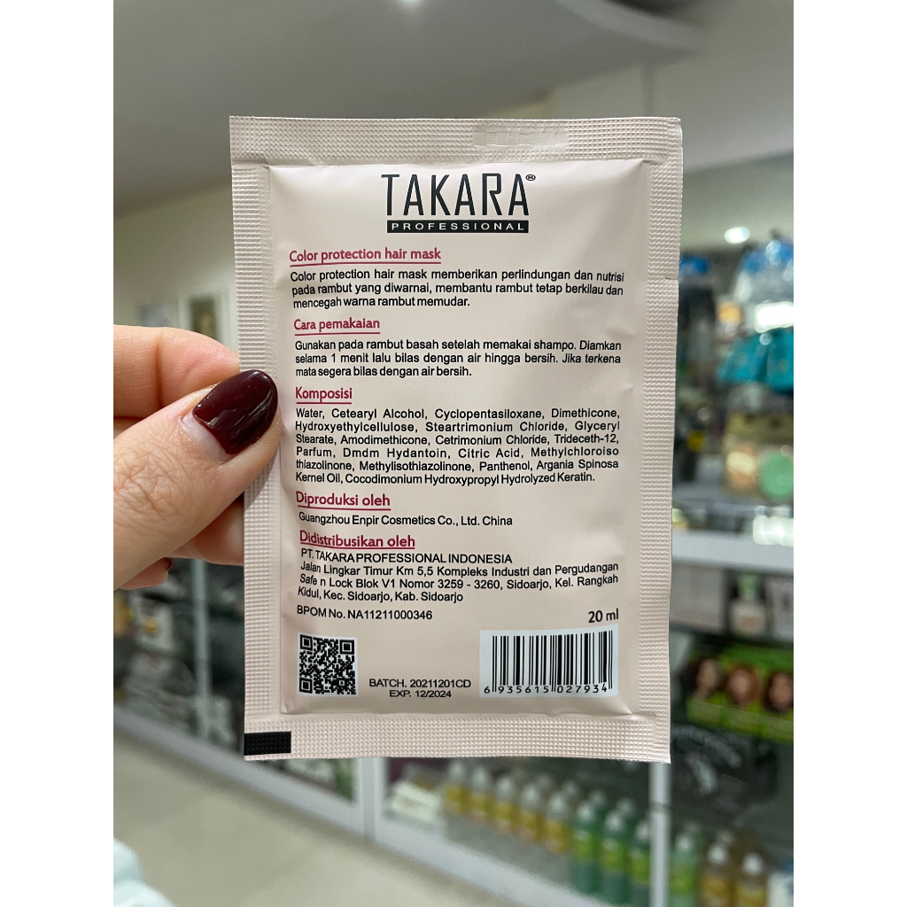 Takara Excellent Color Protection Hair Mask 20ml Sachet