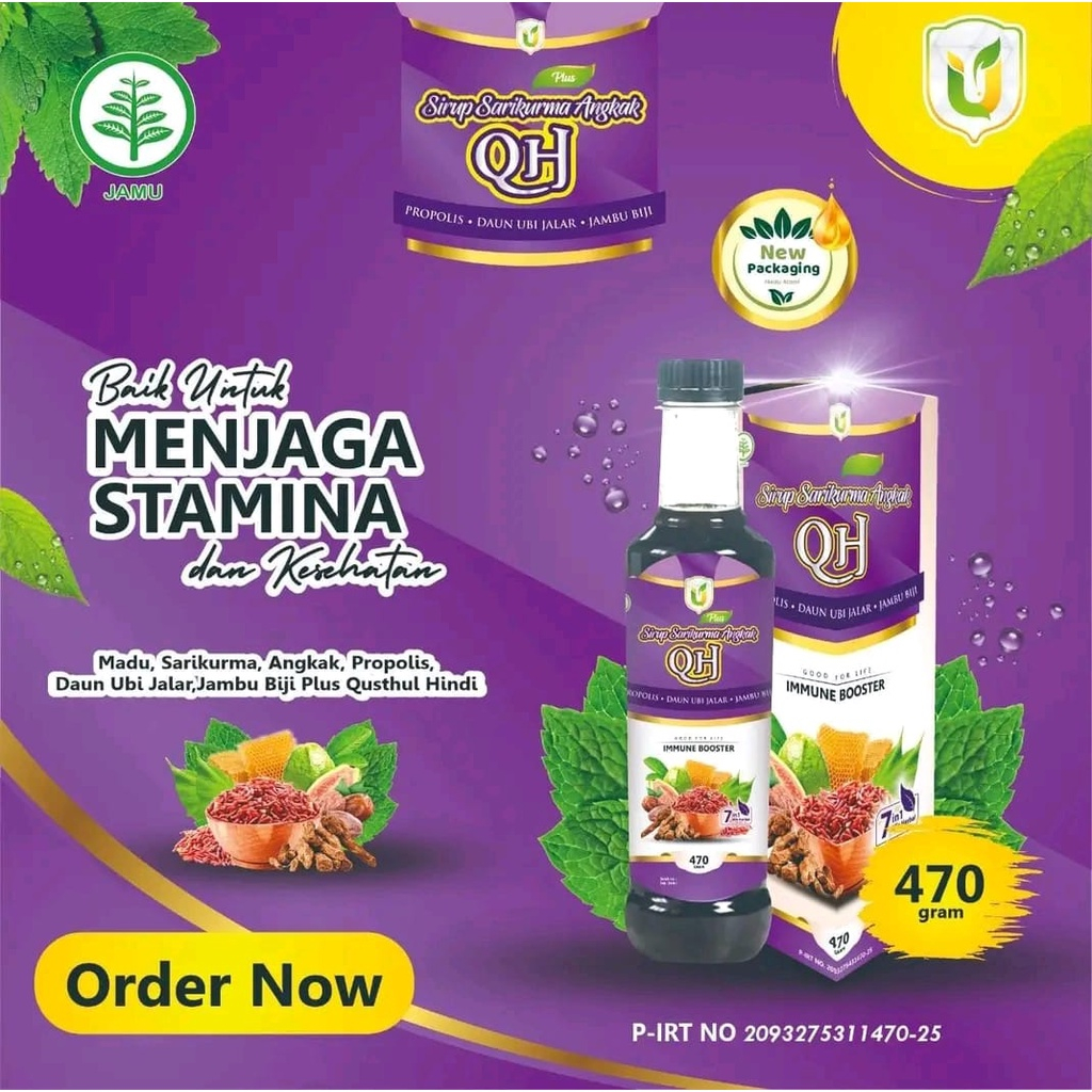 Sirup Sarikurma Angkak QH Plus Propolis Qusthul Hindi 7 in 1 Meningkatkan Trombosit