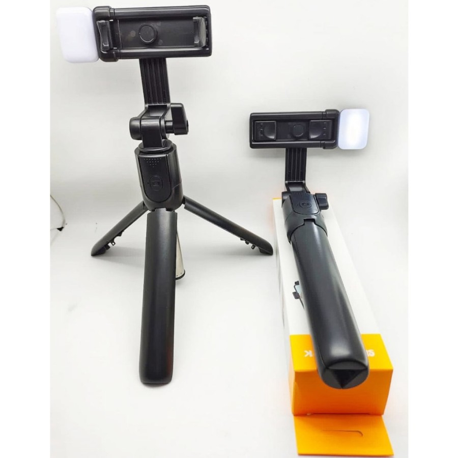 TONGSIS TRIPOD R1S LAMPU LED / SELFIE STICK BLUETOOTH PLUS LAMPU FLASH