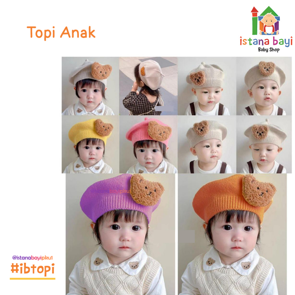 CARTERLOVE TOPI BARET BEAR UNISEX 5702-1 / KOREAN BABY HAT