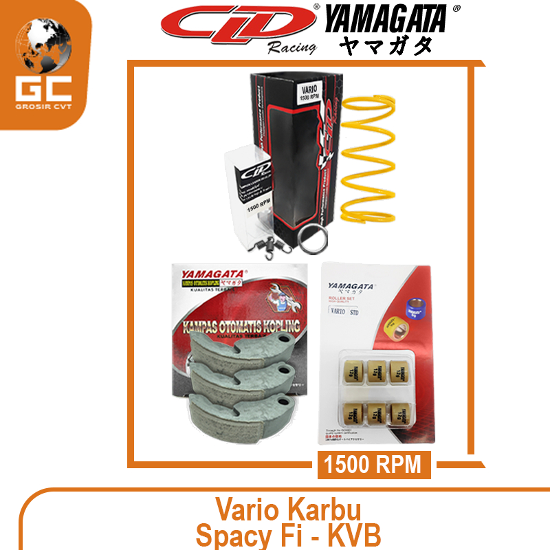 Paket Per CVT + Sentrik + Roller Kampas Ganda Honda Vario PCX ADV Fi ESP CBS ABS Techno Karbu 110/125/150/160 CLD YAMAGATA 1000/1500 RPM