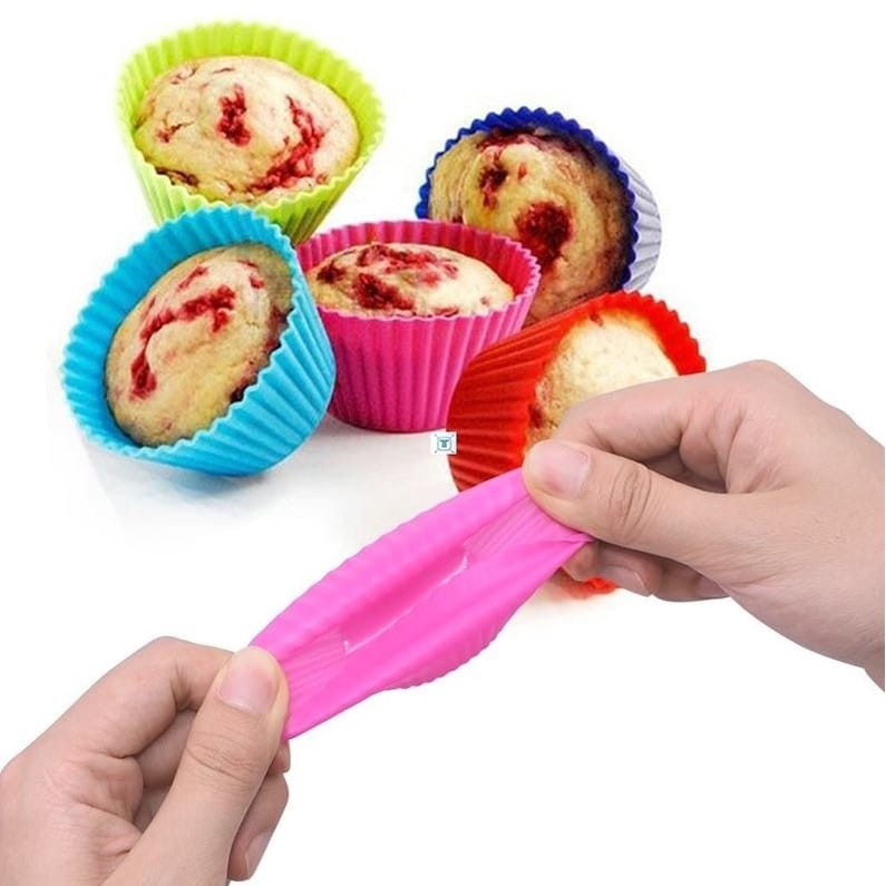 SILICONE CUP CAKE / CETAKAN KUE CUPCAKE / WADAH BENTO SEPARATOR / PENYEKAT BEKAL