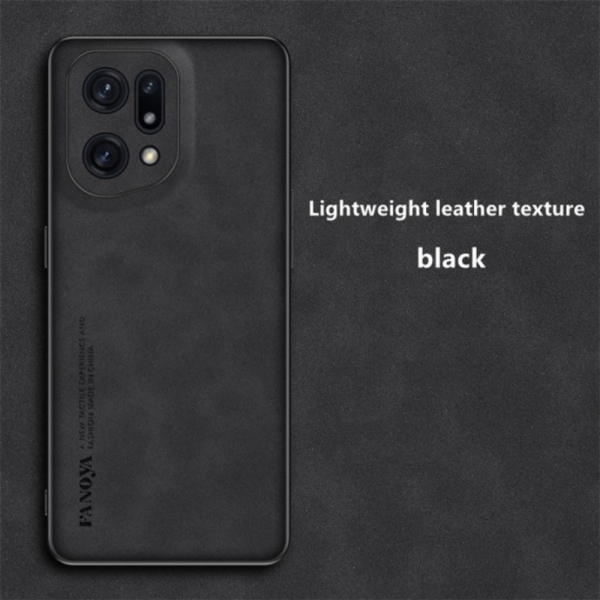 Promo OPPO FIND X5 PRO 5G SOFT CASE PREMIUM LEATHER FANOYA - FIND X5 PRO 5G BLACK Berkualitas