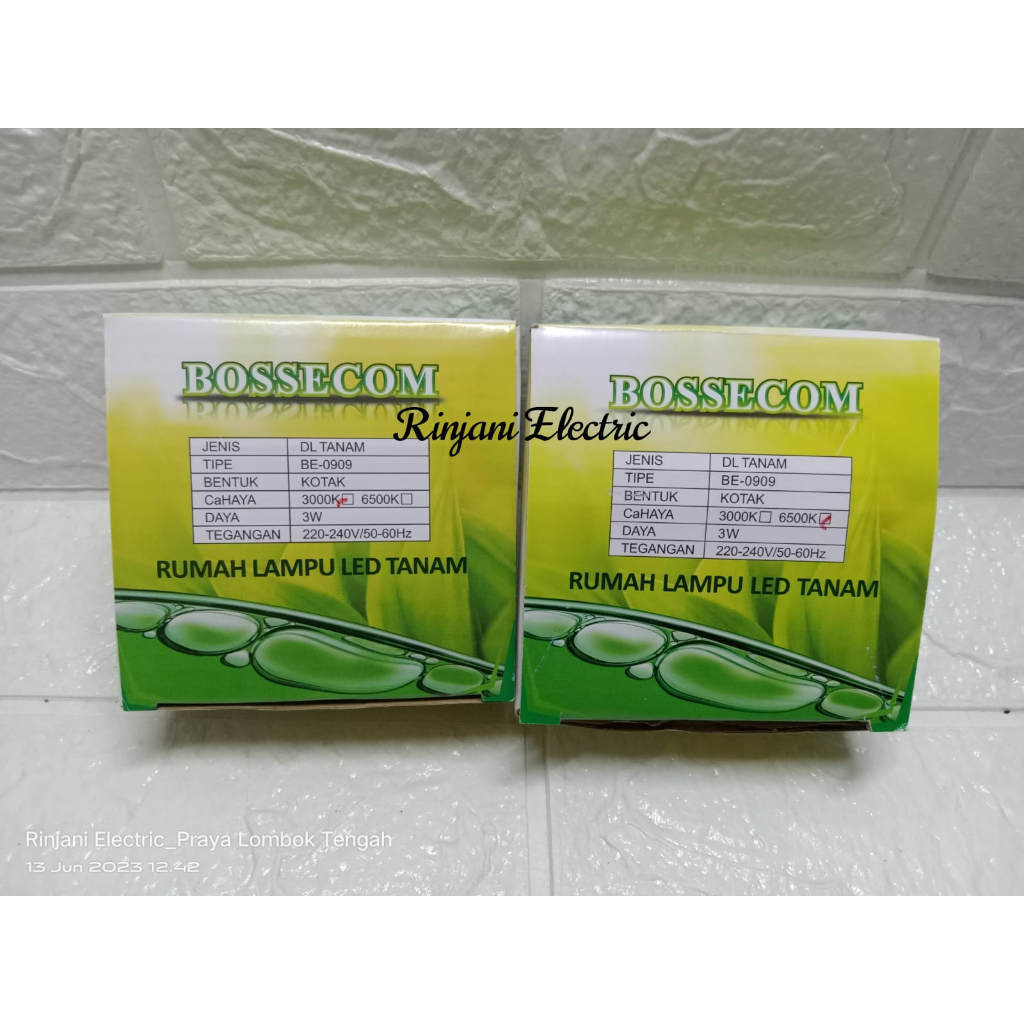 LAMPU DOWNLIGHT TANAM 3W BOSSECOM CAHAYA KUNING & PUTIH