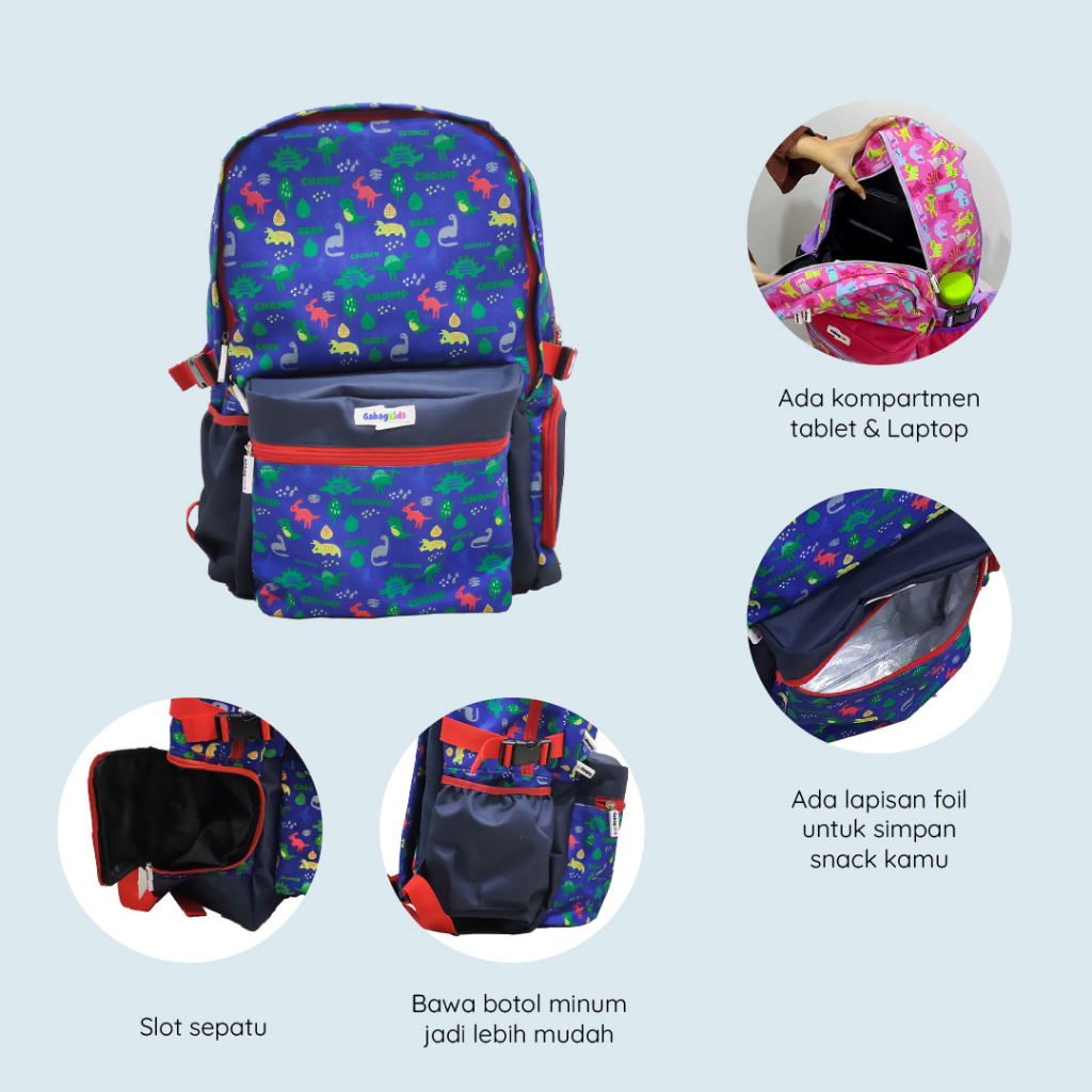 Gabag Kids Backpack Primary - Tas Sekolah anak - ThermalBag - Ransel anak