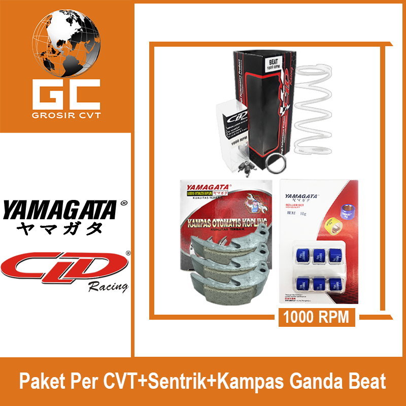 Paket Per CVT + Sentrik + Roller Kampas ganda Honda Beat Vario Scoopy PCX Genio Deluxe Spacy CLD YAMAGATA 1000/1500 RPM