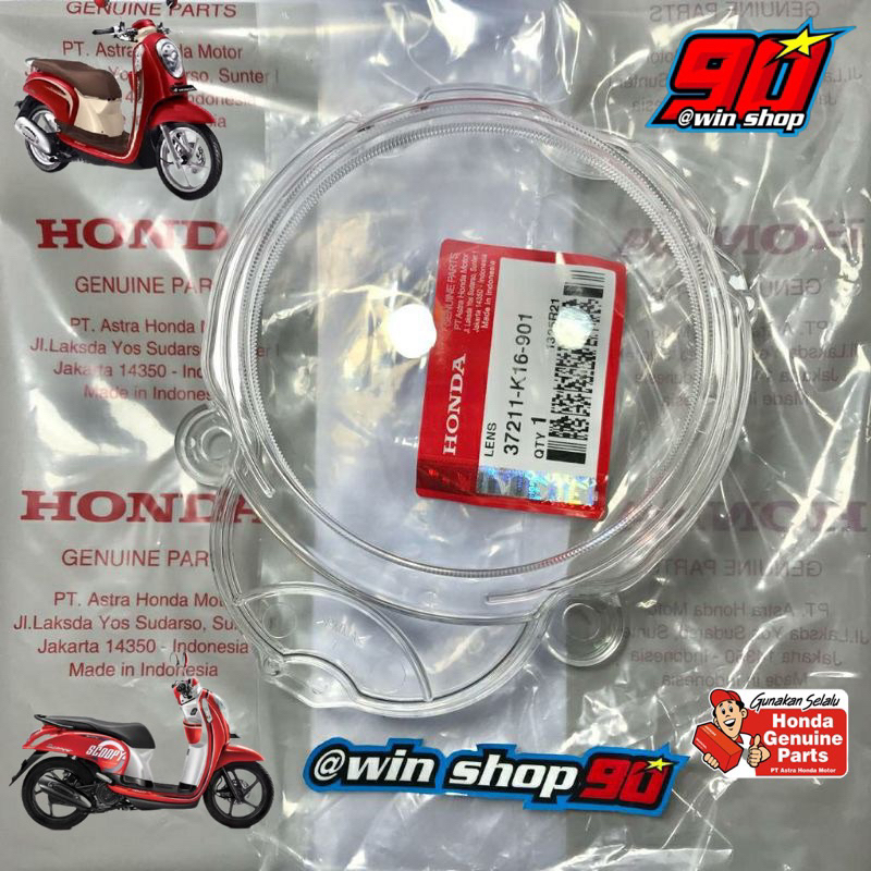 Mika Kaca Spido Speedo Meter Scoopy FI Esp K16 Original AHM tahun 2012-2016