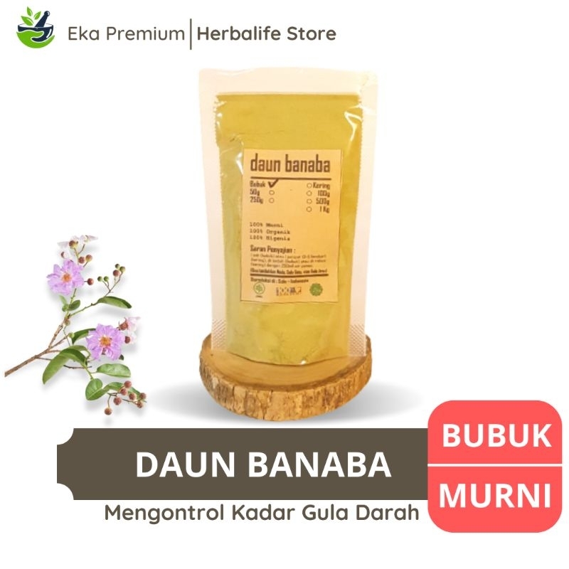 

DAUN BANABA BUBUK Bungur Kering Asli Ramuan Rempah Herbal Murni Jamu Bungor Tradisional