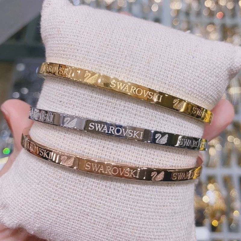 Gelang Titanium asli Set isi 3pc Bahan tebal kilau mirip emas asli Premium Quality Anti karat anti alergi Stainless steel  ori G0992