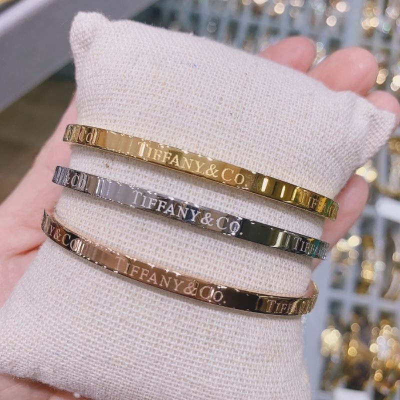 Gelang Titanium asli Set isi 3pc Bahan tebal kilau mirip emas asli Premium Quality Anti karat anti alergi Stainless steel  ori G0301