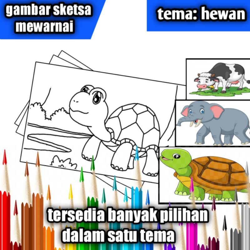 Gambar sketsa mewarnai / hewan /sketsa lukis / belajar menggambar /Drawing sketch /menggambar