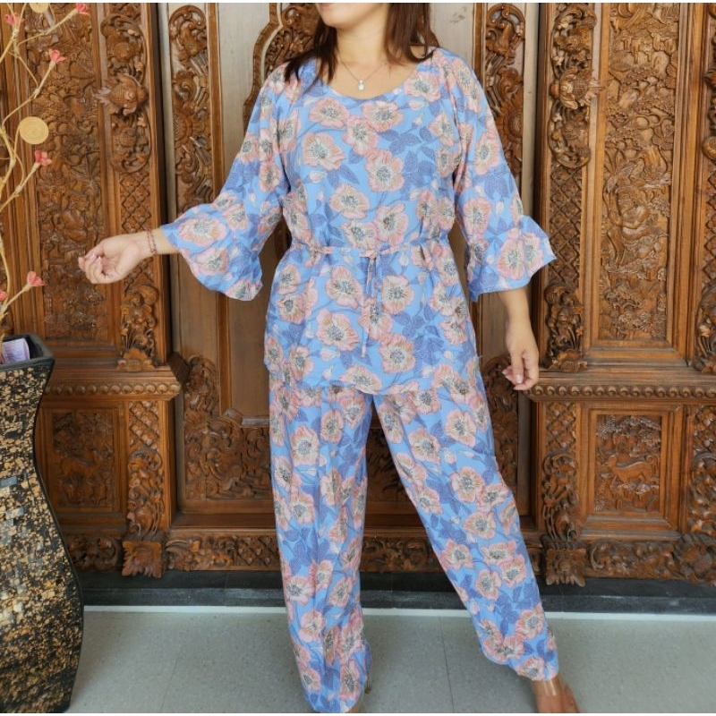 PIYAMA LENGAN 7/8 ( Lengan rempel)