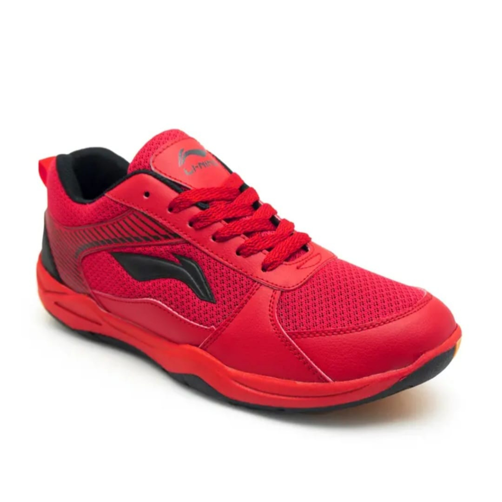 Sepatu Sport Olahraga Pria Badminton Lining Merah Maroon / Sepatu Olahraga Kualitas Terbaik Li-Ning