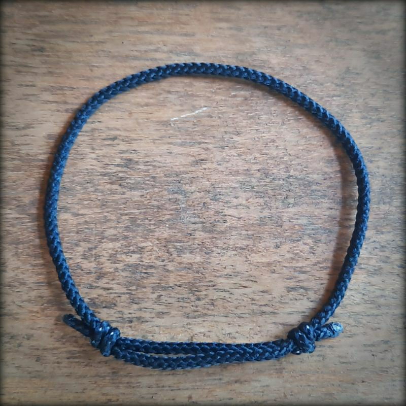 Gelang Tangan Hitam pria wanita / Gelang tali  prusik