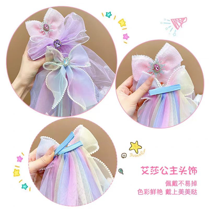(Hello Girl)F244 Jepit Rambut Anak Motif Renda Pengantin Gaya Korea Import