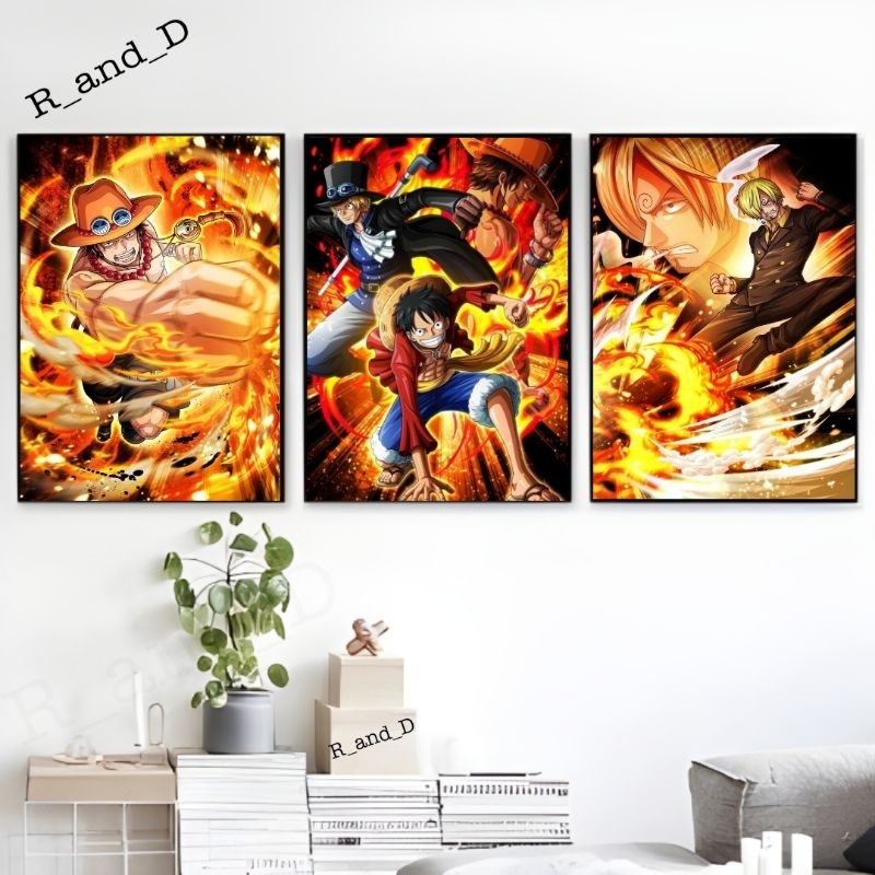Hiasan dinding aesthetic gambar naruto ukuran 47x31, Dekorasi dinding ruang tamu anime ukuran A3, Hi