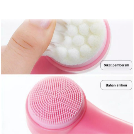 Alat Cuci Muka 2 Sisi Pembersih Wajah Silikon Brush Facial Brush silicone