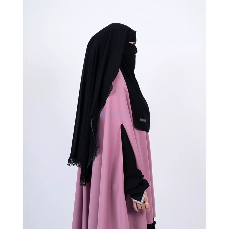 Niqab Yaman Altaj Sifon Silk Jetblack Alsyahra Exclusive