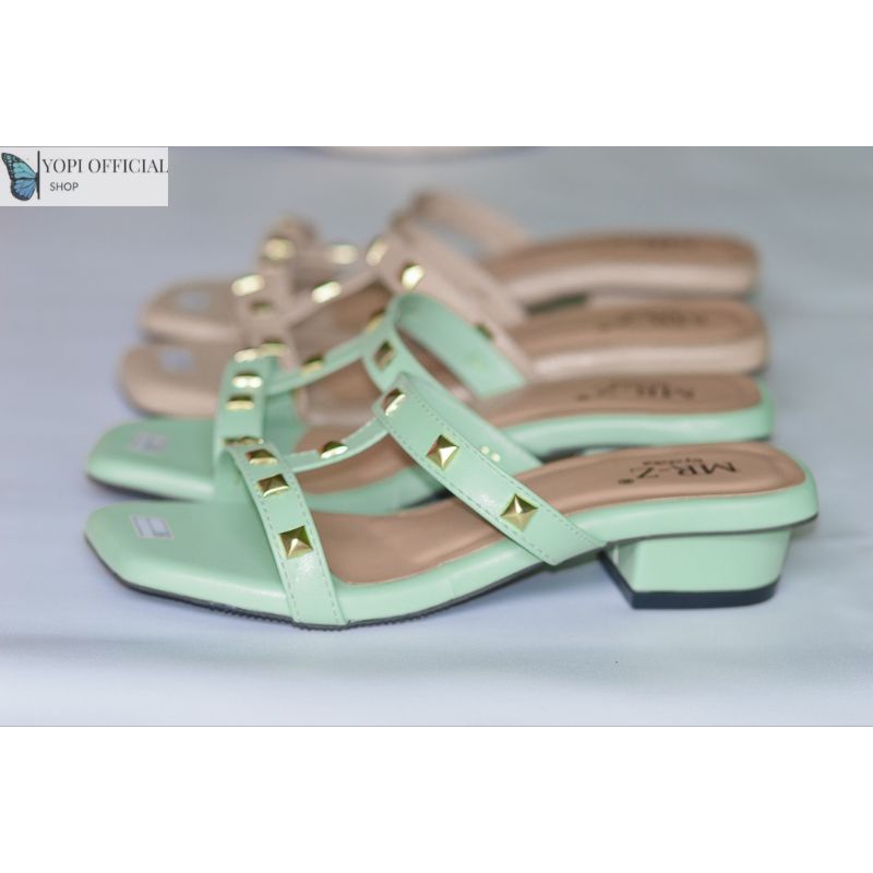 Heels Wanita Empuk Premium Piramid  RealPict M-RZCk04