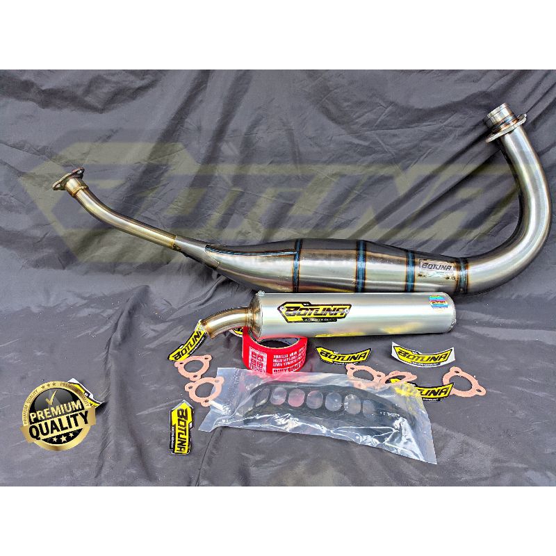 KNALPOT RX KING REPSOL TYPE PRESS ORIGINAL BOTUNA RACING EXHAUST