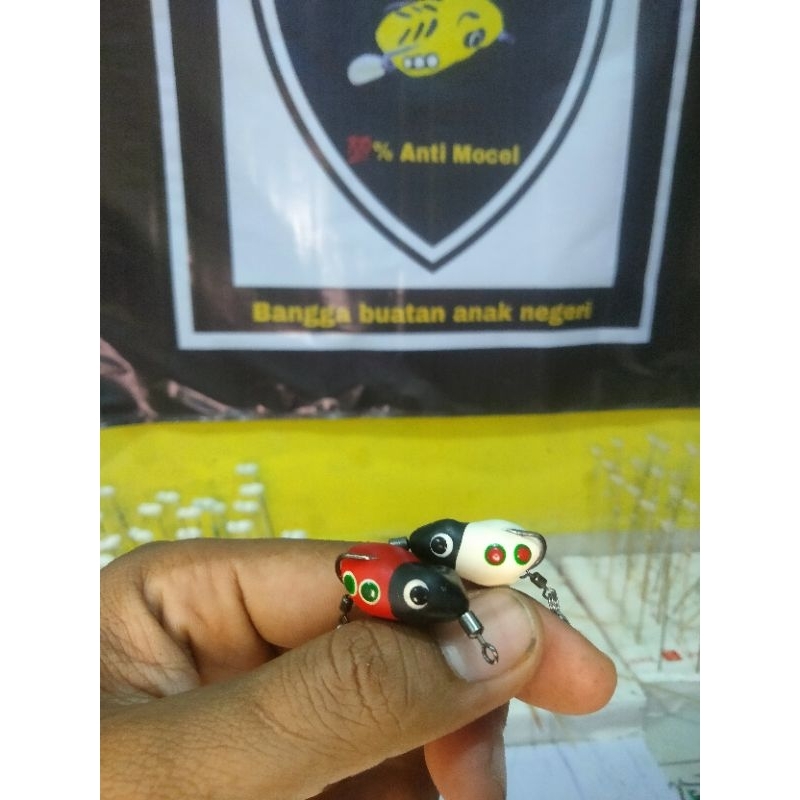 Soft frog 2,5 cm Chiby pala item (Black head) KILLER 'Pangeran soft frog