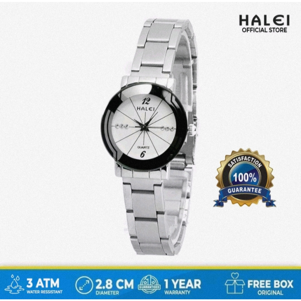 [BATAM] JAM TANGAN HALEI 457 WANITA RANTAI STAINLESS STEEL GARANSI 1 TAHUN TAHAN AIR BISA BUAT BEREN
