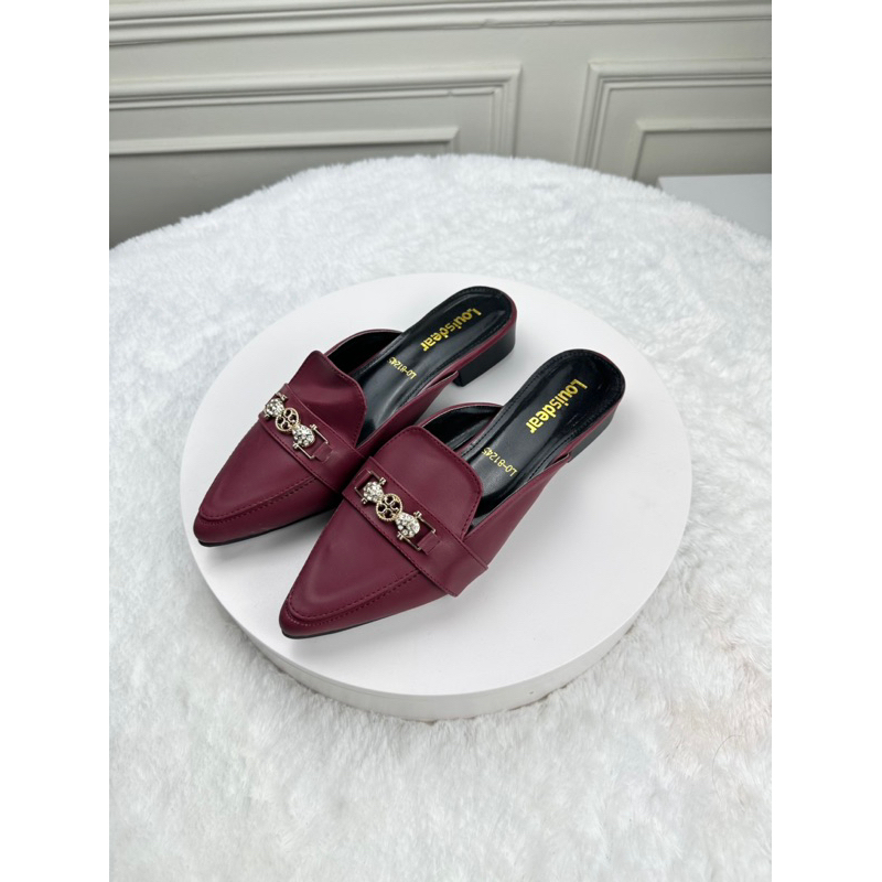 sendal flatshoes wanita terbaru kekinian bahan dove 2 cm  LOISDEAR B86