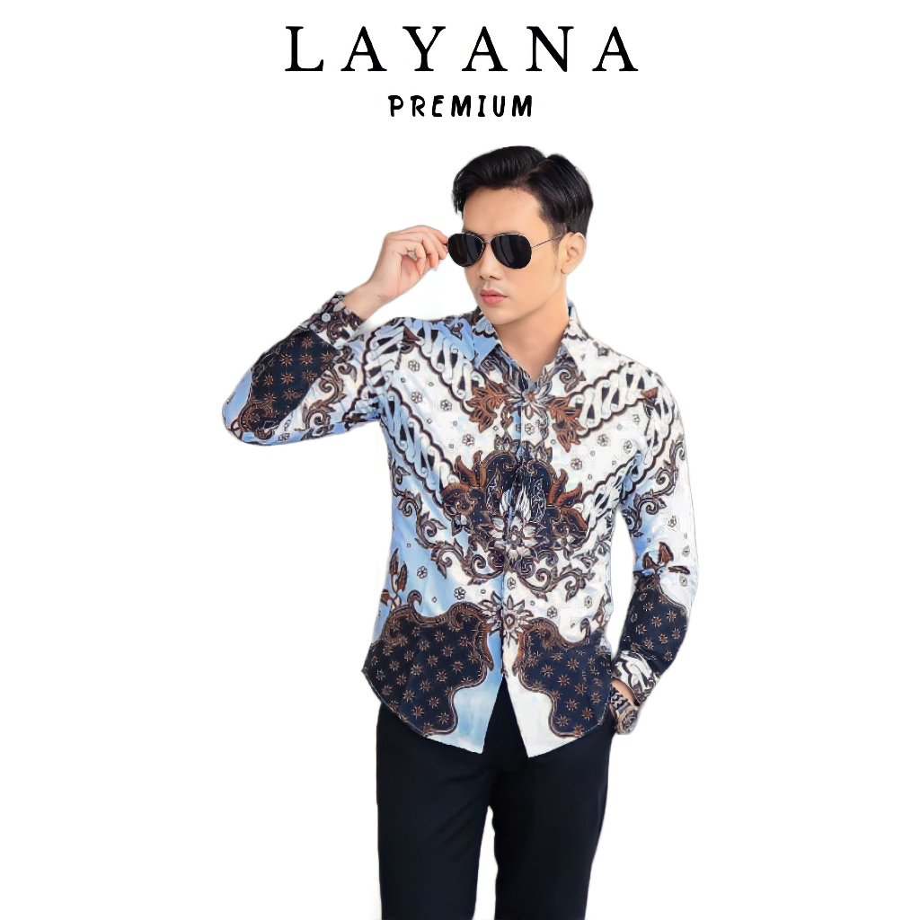 Kemeja Batik Layana Adisucipto Slimfit Modern Baju Formal Nonformal Kondangan Pakaian Lebaran Keluarga Viral Best Seller