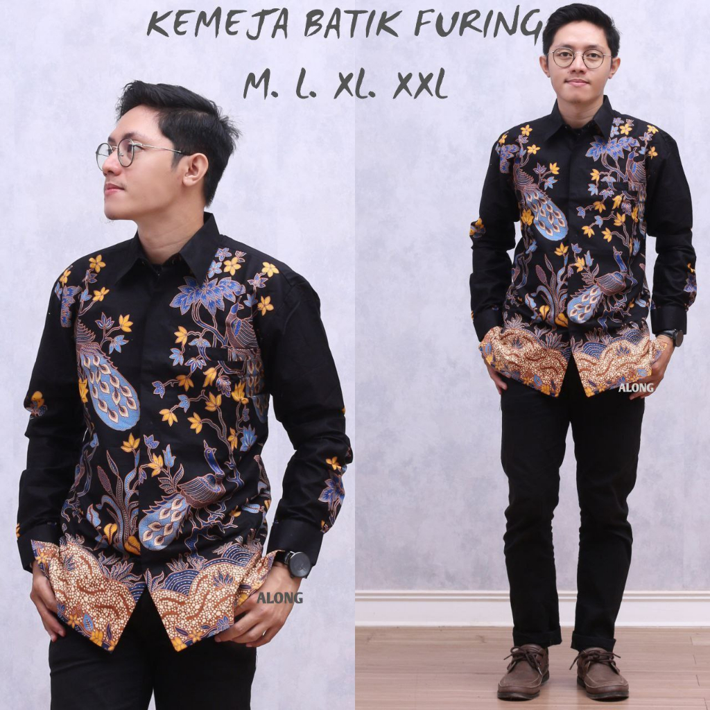 Kemeja batik Pria Lengan Panjang unggul jaya Furing katun primis