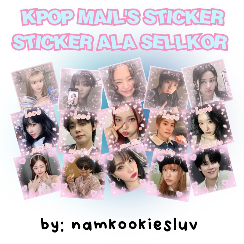 [COD] sticker mails kpop boygrup girlgrup | sticker stiker ala sellkor | bts newjeans nmixx kep1er i