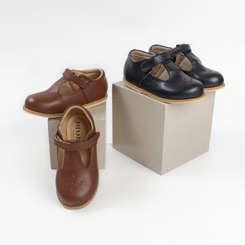 Polkadoo - Bonnie Kids Shoes - Sepatu Kulit Vintage anak usia 1 2 3 4 5 tahun
