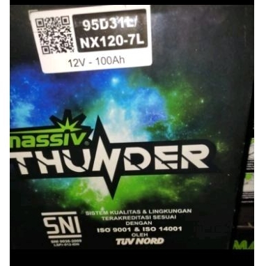 Aki Kering Mobil Massiv Thunder 95D31L / NX120 7L Cimahi Bandung