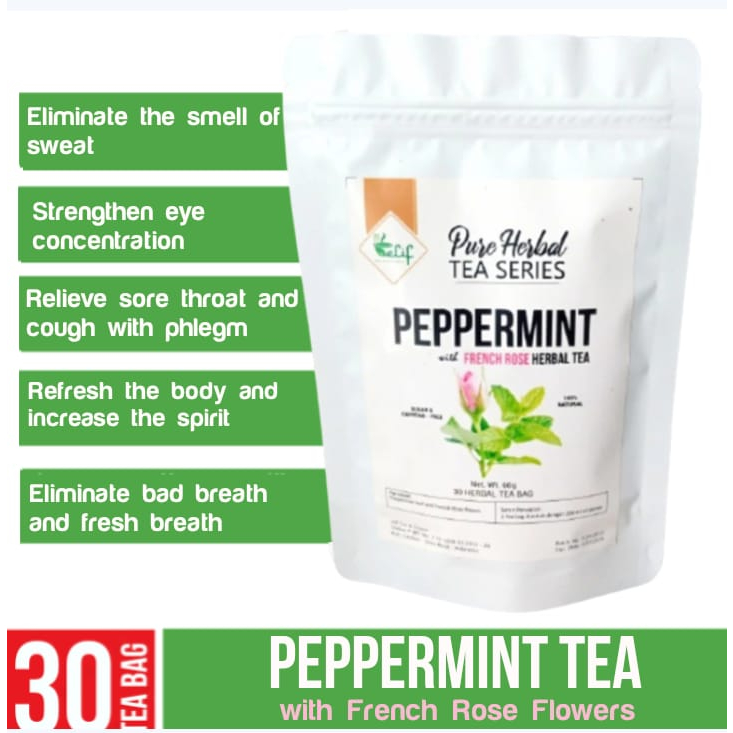 

ELIF TEA Peppermint French Rose Tea : Peppermint plus Frenc Rose (30 Tea Bag)