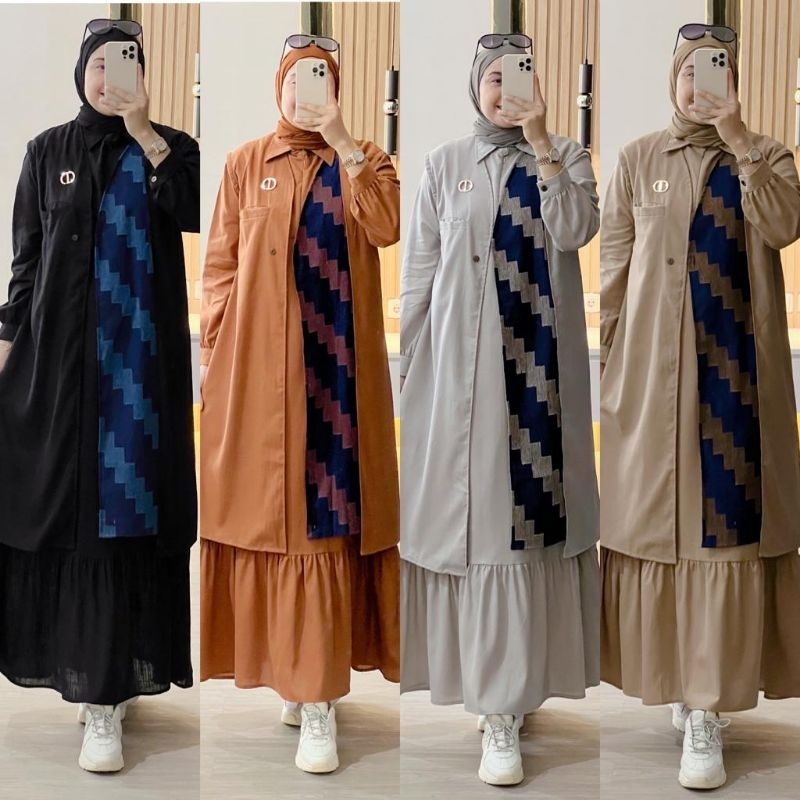 ORIGINAL GAGIL DRESS ALLURI PREMIUM ORIGINAL GAGIL FASHION BY OVA VALORA BUSUI WUDHU FRIENDLY DESAIN