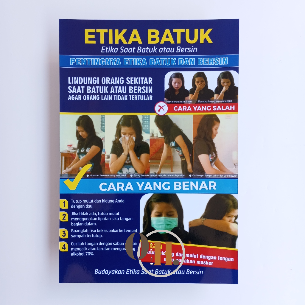 Poster Etika Batuk dan Bersin Yang Benar - Poster Kesehatan