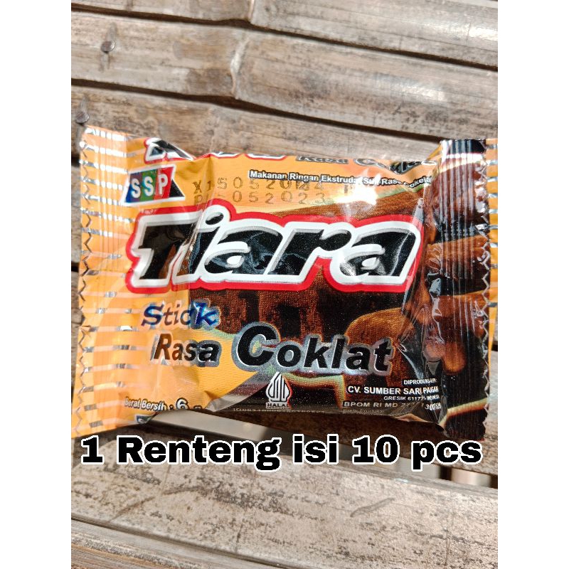 

Snack Tiara Stik Rasa Coklat 1 Renteng Isi 10