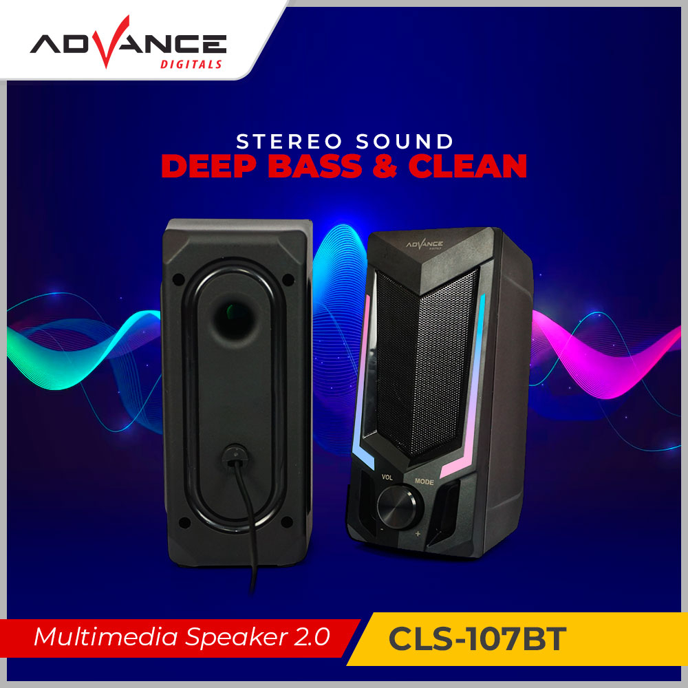 Speaker Bluetooth ADVANCE CLS-107BT Speaker Gaming Deep Bass Speaker RGB